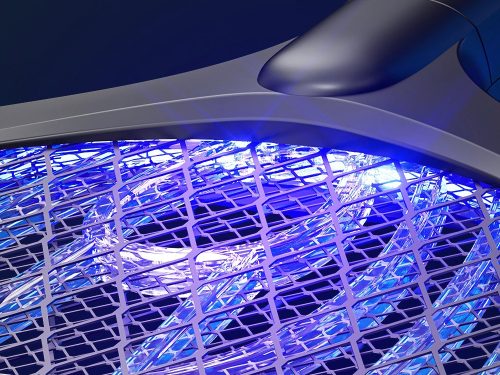 Elektromos rovarcsapda, UV lámpa, légycsapó, állvánnyal, fekete/fehér 