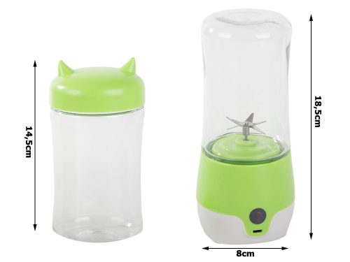 Hordozható smoothie turmixgép, vezeték nélküli, 350 ml