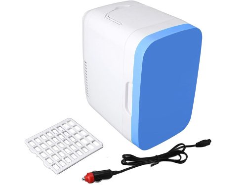 Hordozható utazóhűtő 12 V-os, 5 literes, mini, vékony, autós hűtő, piknikezéshez, kiránduláshoz