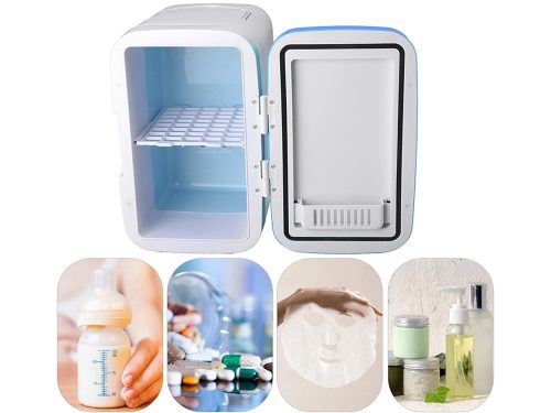 Hordozható utazóhűtő 12 V-os, 5 literes, mini, vékony, autós hűtő, piknikezéshez, kiránduláshoz