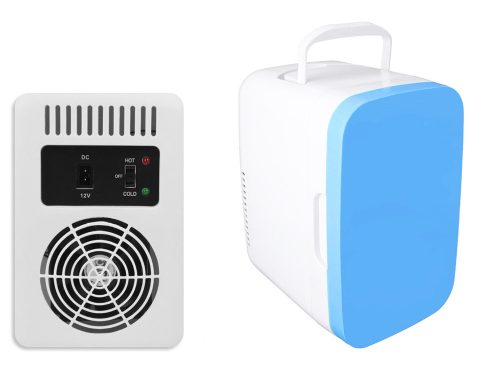 Hordozható utazóhűtő 12 V-os, 5 literes, mini, vékony, autós hűtő, piknikezéshez, kiránduláshoz