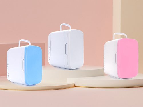 Hordozható utazóhűtő 12 V-os, 5 literes, mini, vékony, autós hűtő, piknikezéshez, kiránduláshoz