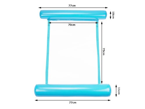 Felfújható matrac, úszószőnyeg, lebegő függőágy, kék