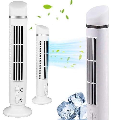 Lapát nélküli oszlopventilátor LED lámpával – USB-ről működtethető, asztali kivitel