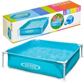  INTEX – Gyermek keretes kerti pancsoló medence 122x122x30 cm, ajándék strand labdával, – 342 liter
