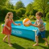 INTEX – Gyermek keretes kerti pancsoló medence 122x122x30 cm, ajándék strand labdával, – 342 liter