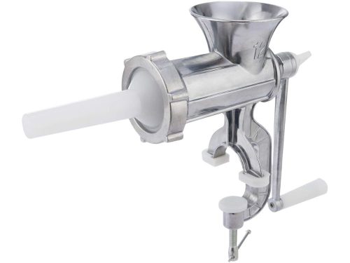 Kézi húsdaráló és kolbásztöltő – alumínium, tekerős
