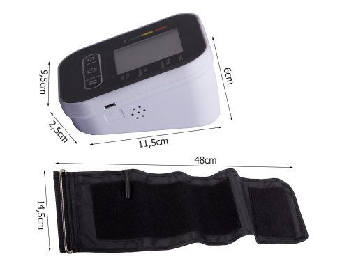 Elektronikus felkaros vérnyomásmérő – LCD kijelző, aritmia jelzés