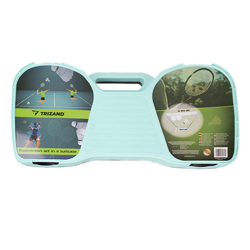 Trizand tollaslabda szett, 4in1,  hálóval, 2 db ütővel, tollaslabdával, táskával, hordozható, 285x155 cm