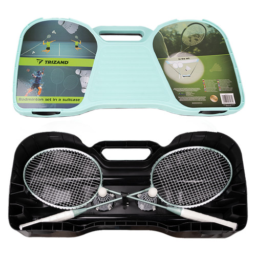 Trizand tollaslabda szett, 4in1,  hálóval, 2 db ütővel, tollaslabdával, táskával, hordozható, 285x155 cm