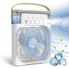 2in1 hordozható hűtőventilátor, léghűtő, párásítóval, aroma diffúzor, fehér, USB