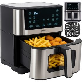   Ruhhy 8L XXL Zsíradékmentes, tapadásmentes forrólevegős fritőz – érintőpaneles Air Fryer
