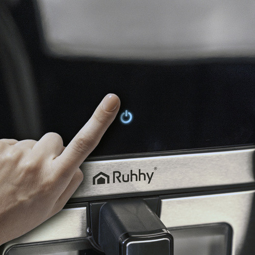 Ruhhy 8L XXL Zsíradékmentes, tapadásmentes forrólevegős fritőz – érintőpaneles Air Fryer