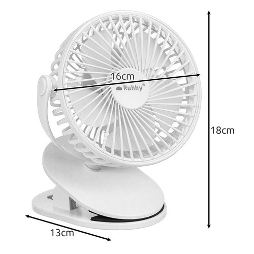 Ruhhy vezeték nélküli ventilátor, USB, fehér, 3in1