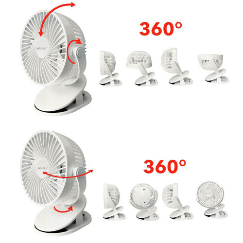 Ruhhy vezeték nélküli ventilátor, USB, fehér, 3in1