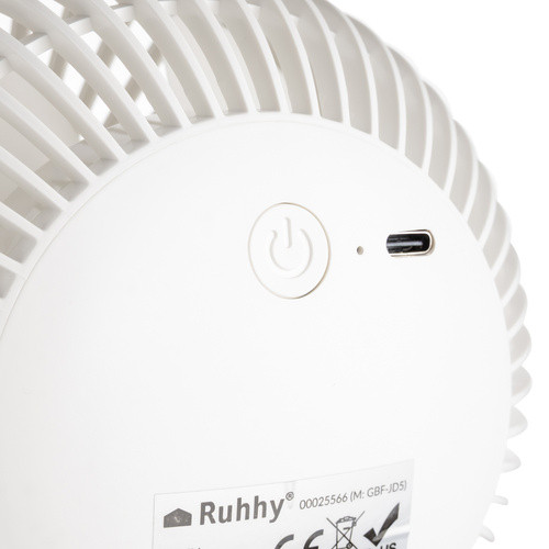 Ruhhy vezeték nélküli ventilátor, USB, fehér, 3in1