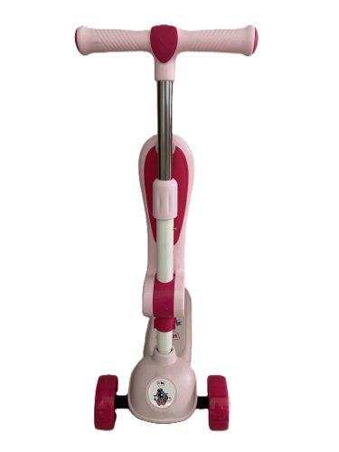Gyerek háromkerekű roller, rózsaszín, ülőkével
