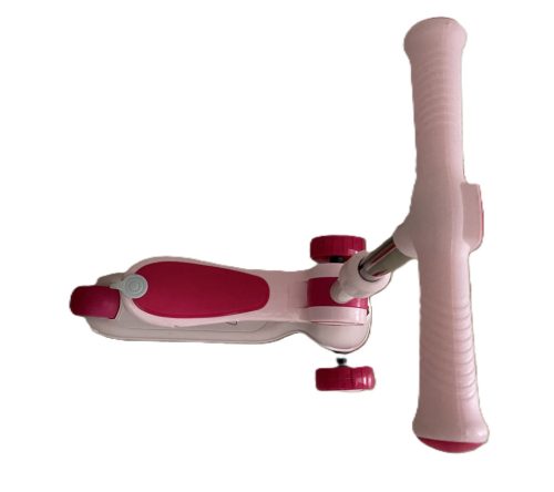 Gyerek háromkerekű roller, rózsaszín, ülőkével