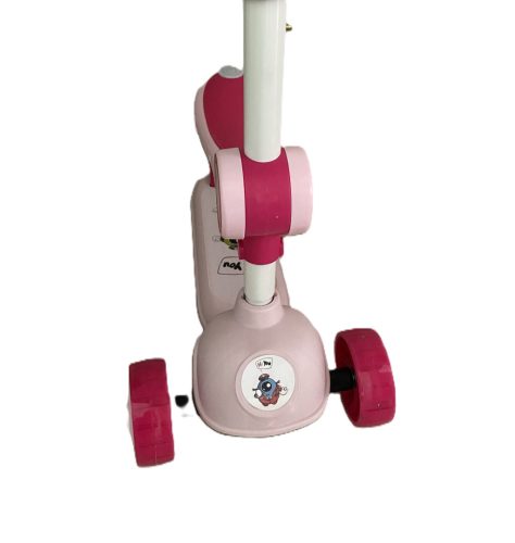 Gyerek háromkerekű roller, rózsaszín, ülőkével