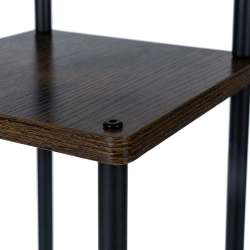 Ruhhy 5 Szintes Loft Álló Virágtartó, Virágállvány – Fém Váz, Fa Hatású Polcokkal