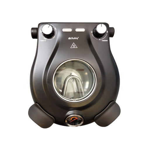 RUHHY elektromos pizzasütő kerámia kővel – 450°C, 5 hőfokozat, 1200W, hőmérő, spatula és vágó készlettel