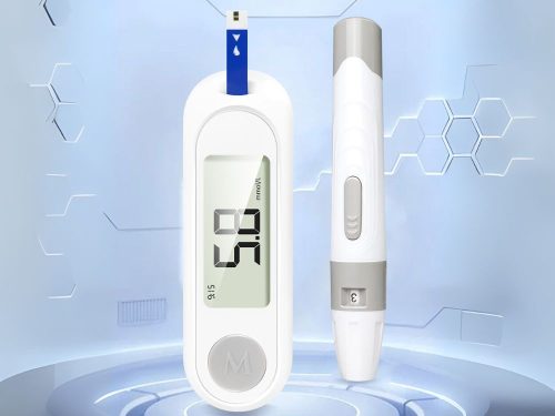 Digitális vércukormérő, vércukorszint mérő, LCD kijelzővel, ajándék 50 db tesztcsíkkal és 50 db lándzsával 
