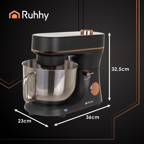 Ruhhy konyhai robotgép, melegítős edény, fűtött tál, rosegold, 2300W, 6,2 liter