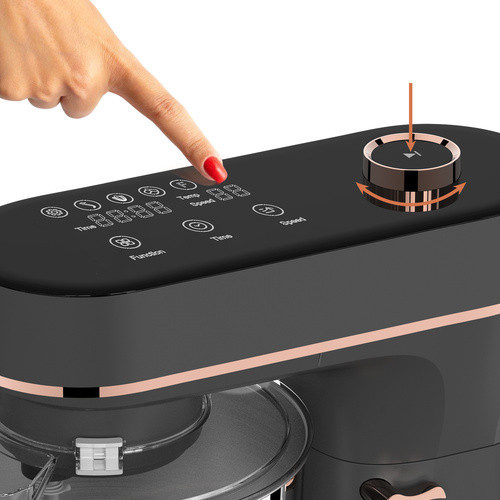 Ruhhy konyhai robotgép, melegítős edény, fűtött tál, rosegold, 2300W, 6,2 liter