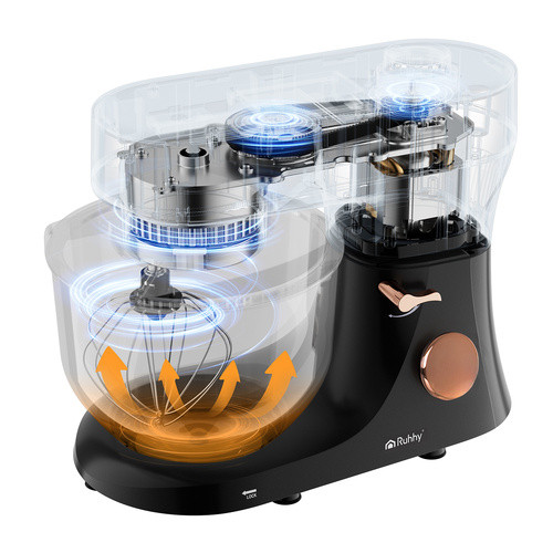 Ruhhy konyhai robotgép, melegítős edény, fűtött tál, rosegold, 2300W, 6,2 liter