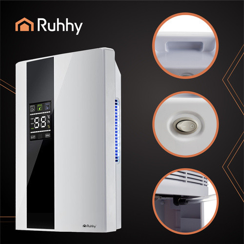 Ruhhy páramentesítő, légtisztító, érintőképernyős panellel, távirányítóval, intelligens, fehér