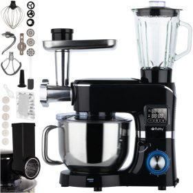   Ruhhy konhyai robotgép fűtött tállal, turmix géppel, húsdarálóval, kiegészítőkkel, 2300W