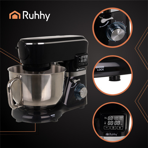 Ruhhy konhyai robotgép fűtött tállal, turmix géppel, húsdarálóval, kiegészítőkkel, 2300W