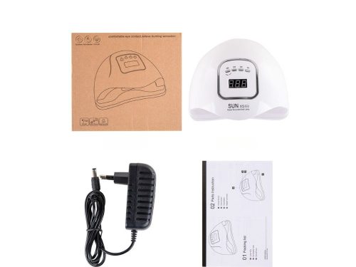 SUN X5 MAX Körömlámpa 150W, műkörmös lámpa – 46 LED UV/LED, LCD Kijelzővel