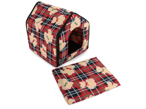 Kutyaház / Macska kennel kivehető betéttel – L méret (32 × 34 × 30 cm)