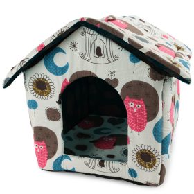   Kennel kutyák és macskák számára – M méret (32,5 × 28,5 × 33 cm), kivehető betéttel, cipzáros tetővel