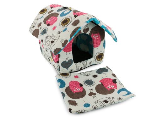 Kennel kutyák és macskák számára – M méret (32,5 × 28,5 × 33 cm), kivehető betéttel, cipzáros tetővel