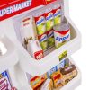 Gyermek játék szupermarket bevásárlókocsival, kiegészítőkkel, hang- és fény effektusok