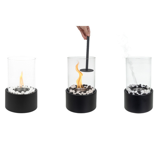 Kaminer biokandalló, látványkandalló, asztali kandalló, füstmentes, loft stílusú, üvegfalú,  univerzális használat, 28 x 16 x 16 cm