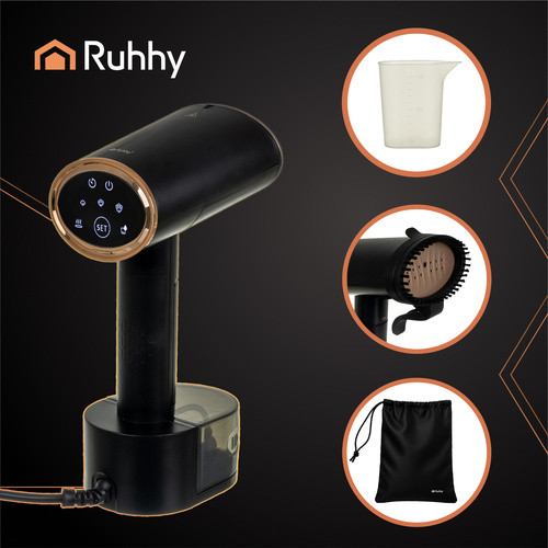 Ruhhy ruhagőzölő, érintőképernyős kijelzővel,  gyors gőzölős vasalás, 2000W