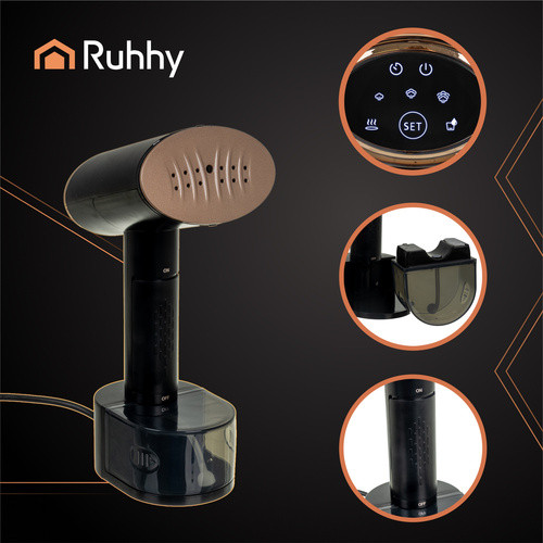 Ruhhy ruhagőzölő, érintőképernyős kijelzővel,  gyors gőzölős vasalás, 2000W