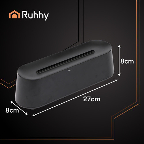 Ruhhy aroma diffúzor, párásító, tűzhatású lánggal, Led-es világítással, 250 ml, fekete 