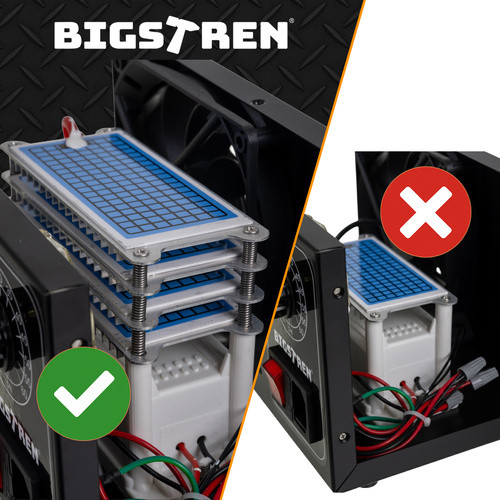Bigstren ózongenerátor, 4 db ionizáló lemezzel, 200 m2 területig hatékony fertőtlenítés, otthonra-autóba, 150W