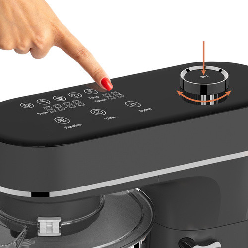 RUHHY planetárius robotgép melegíthető keverőtállal – 5,7 literes, 3 tartozékkal, érintőképernyős vezérléssel