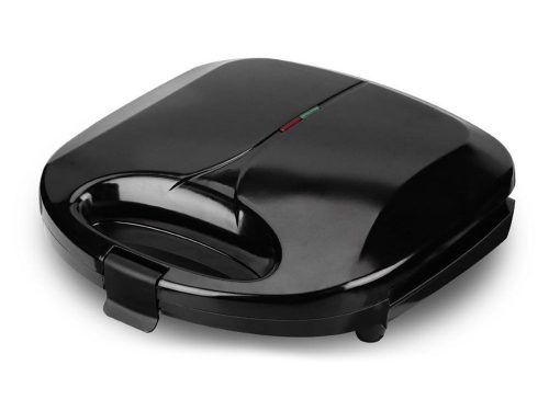 Szendvicssütő – Dupla háromszög alakú lapokkal, 750 W teljesítmény, tapadásmentes bevonat (fekete)