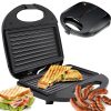 Grill típusú szendvicssütő – Panini, pirítós és tortilla sütő, tapadásmentes bevonattal, 750 W