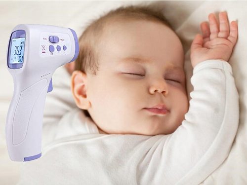 2 az 1-ben érintésmentes infravörös bébi hőmérő – multifunkciós orvosi homlok- és tárgyhőmérő