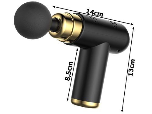 Masszázspisztoly – Vibrációs testmasszírozó, 4 fej