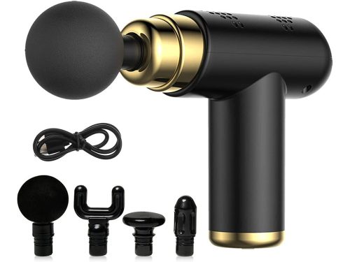 Masszázspisztoly – Vibrációs testmasszírozó, 4 fej