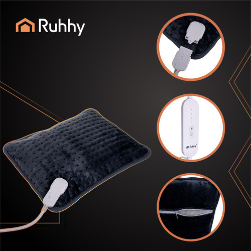 RUHHY elektromos melegítőpárna – hát- és nyakmelegítő, 40 × 30 cm