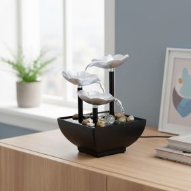   Beltéri LED-es szobaszökőkút – Feng Shui dekoráció USB táplálással